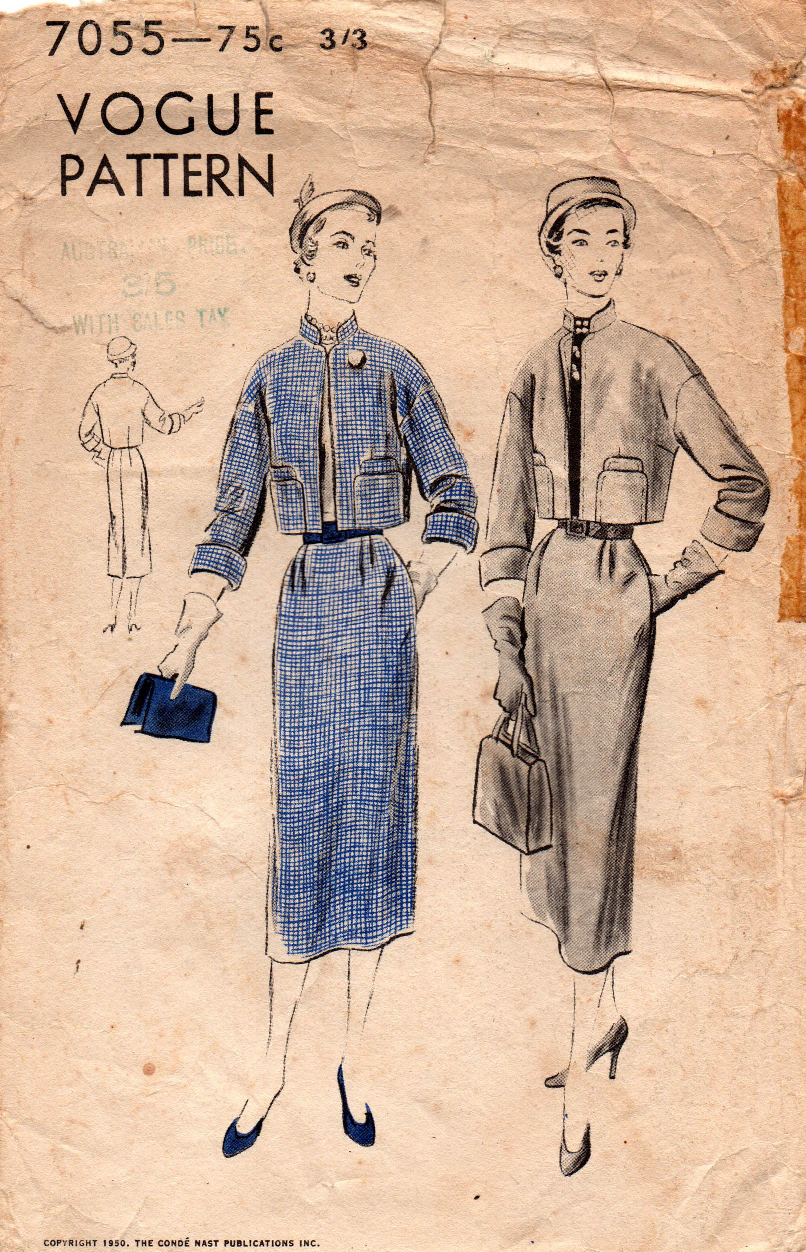 1. Pattern making of a lady's jacket with dropped shoulders' sleeves
