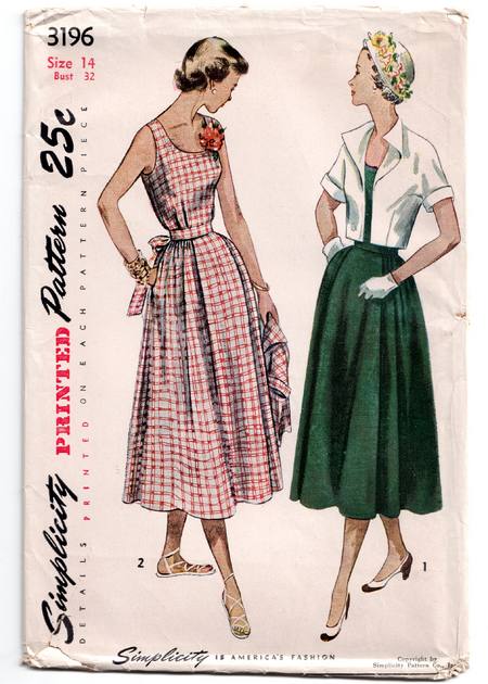 Simplicity 3196 A | Vintage Sewing Patterns | Fandom