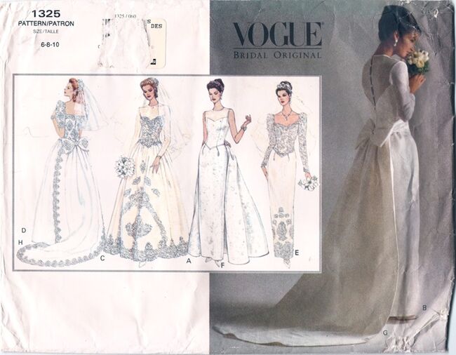 Pattern Review of Vogue 2979 Traditional Wedding Dress