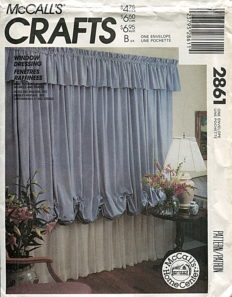 Mccall S 2861 Vintage Sewing Patterns, How To Make Balloon Shade Curtains