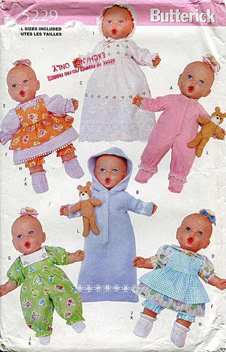 Butterick 5229 Doll Clothes