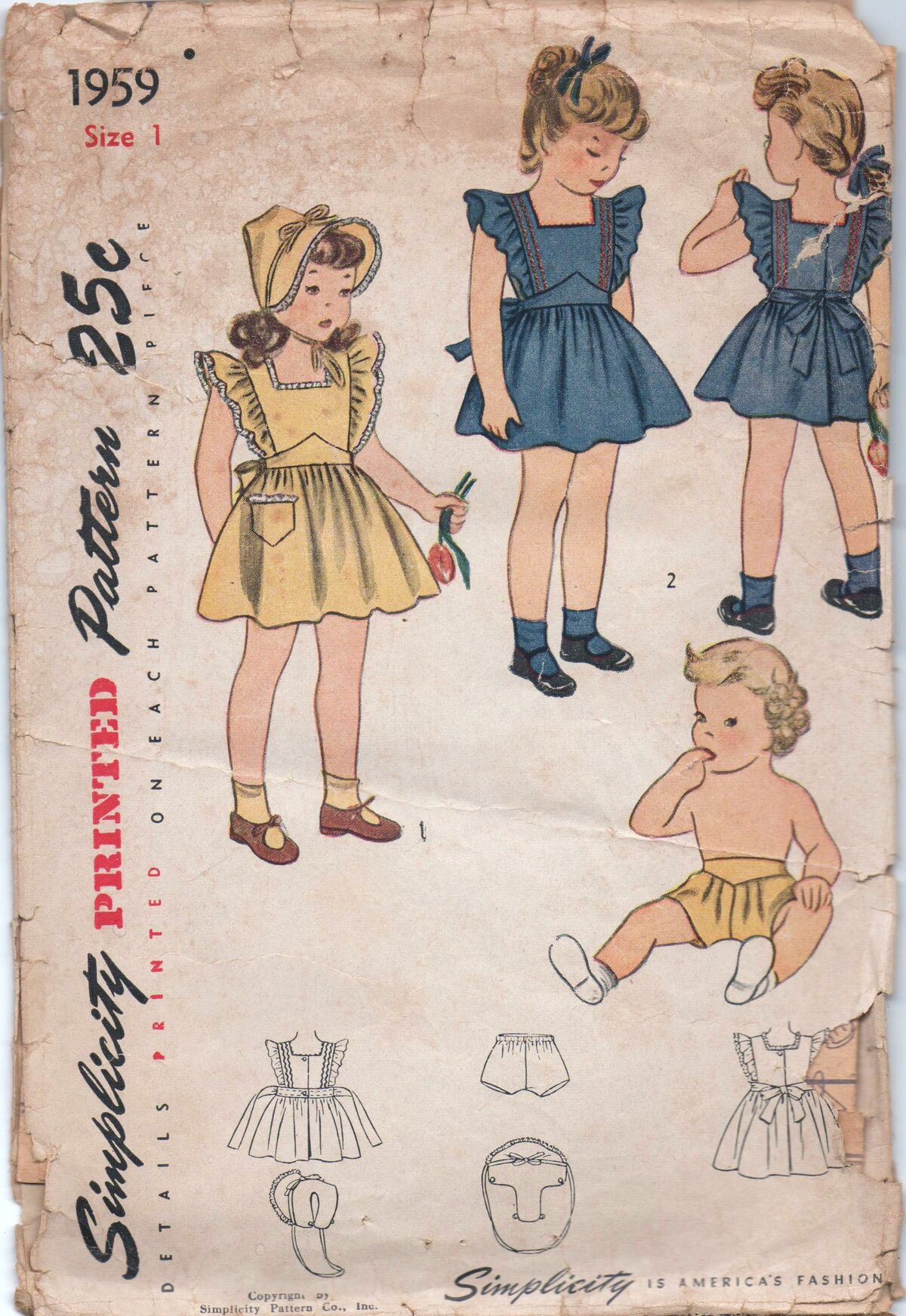 D-A-H Vintage Sewing Pattern 1950s Ruffle Panties in Any Size