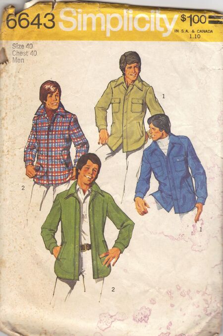 Teen-Boys' and Men's Unlined Shirt-Jacket ©1974