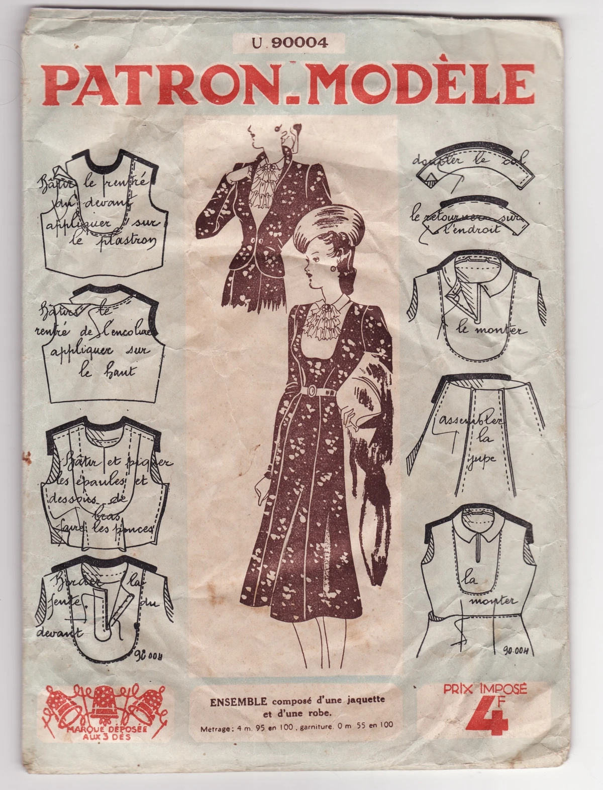 PatronModèle U90004 Vintage Sewing Patterns Fandom