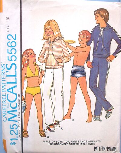 Girl's or Boys' Top, Pants and Swimsuits ©1977