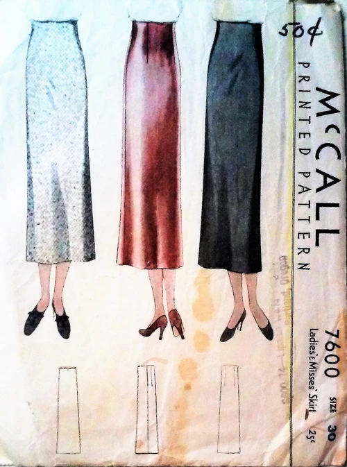 McCall -7600 Ladies' & Misses' Skirt date 1933 a