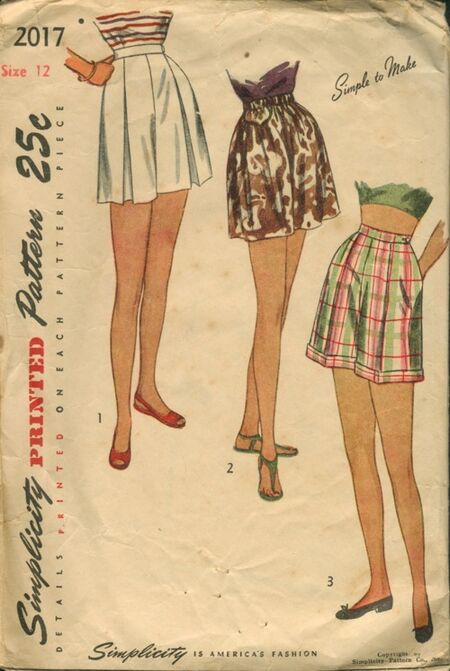 High waisted shorts pattern simplicity clearance