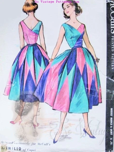 Patron Couture Vogue 2249 – Années 1960 – Culotte Longue Pucci Style – Non Découpé