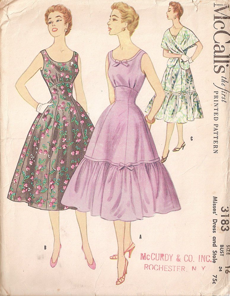 McCall's 3183 A | Vintage Sewing Patterns | Fandom