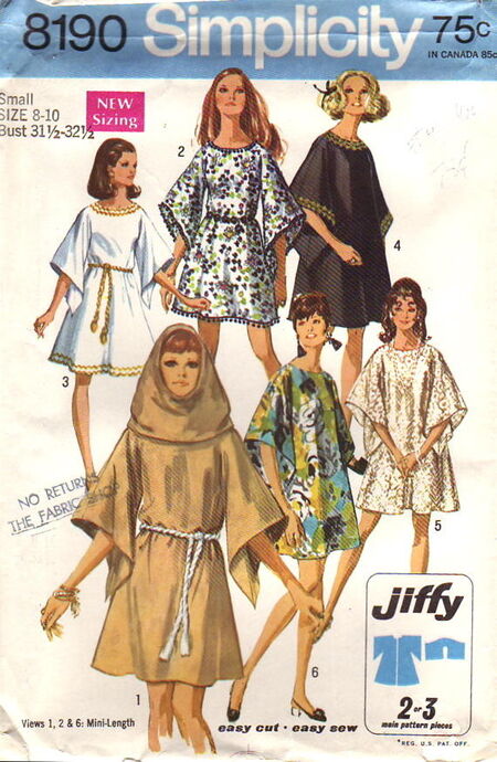 Simplicity 8190, Vintage Sewing Patterns