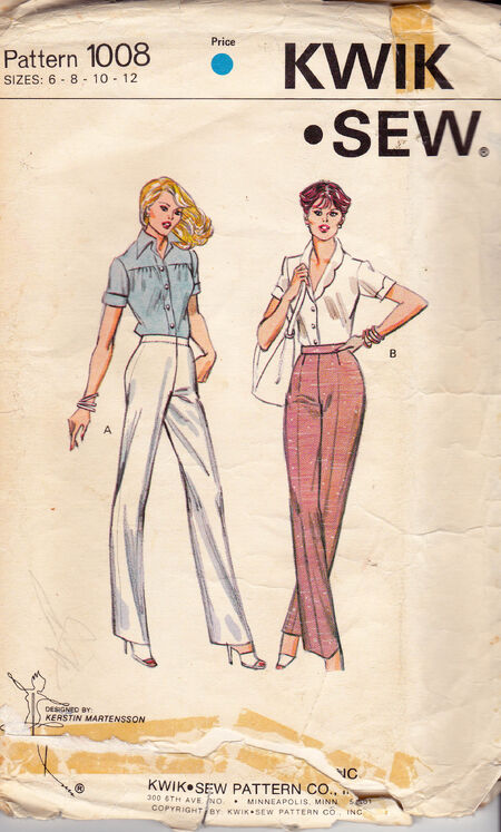 Kwik Sew 1008, Vintage Sewing Patterns
