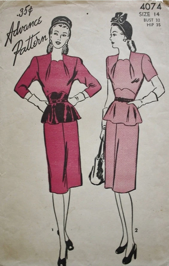 Advance 4074 | Vintage Sewing Patterns | Fandom