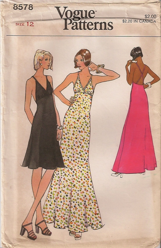 Maxi Dress Sewing Pattern - Halter Dress Pattern