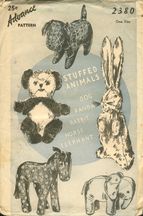 Vintage stuffed deals animal patterns