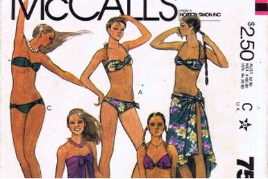 McCall's Sewing Pattern 7548 Misses Bathing Suits Beach Cover Up
