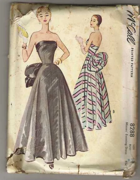midnight blue velvet evening dress 90s Sewing Pattern: McCall's 7418 Evening Dress with Back Shoulder Str –  Patterns Central
