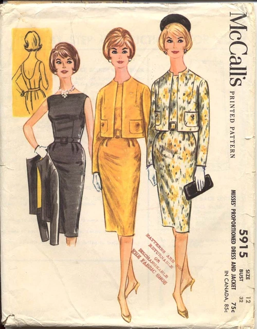 McCall's 5915 A Misses' Proportioned Dress and Jacket