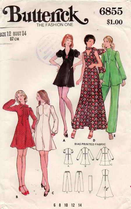 Butterick 6855 B | Vintage Sewing Patterns | Fandom