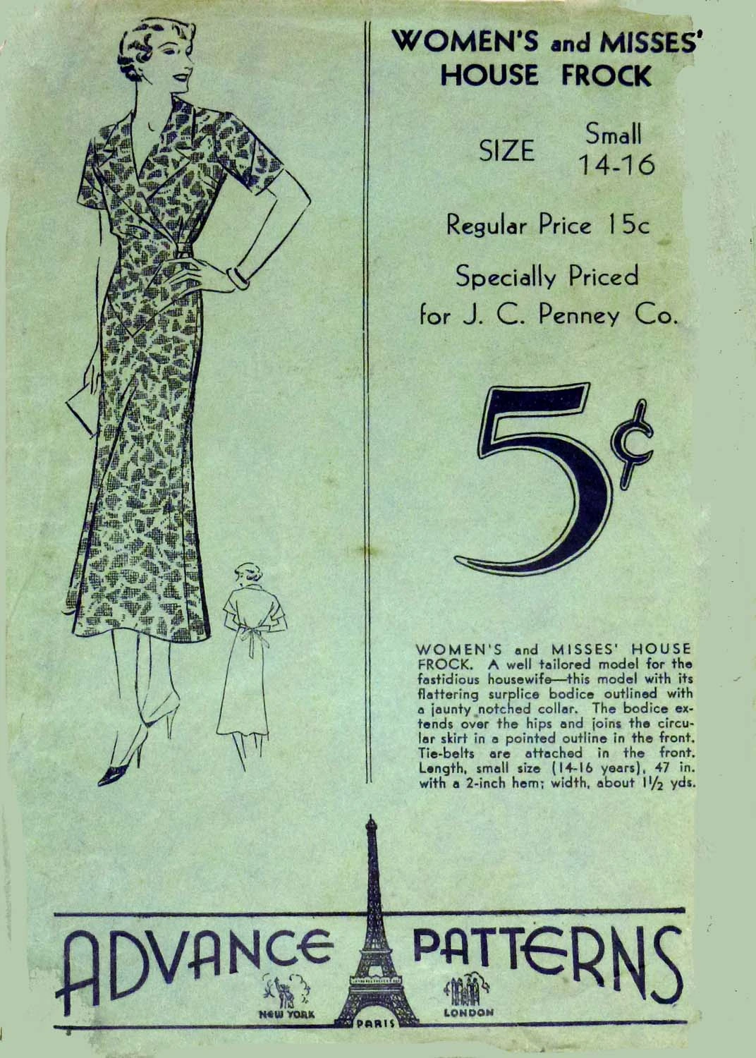 Advance House Frock Vintage Sewing Patterns Fandom
