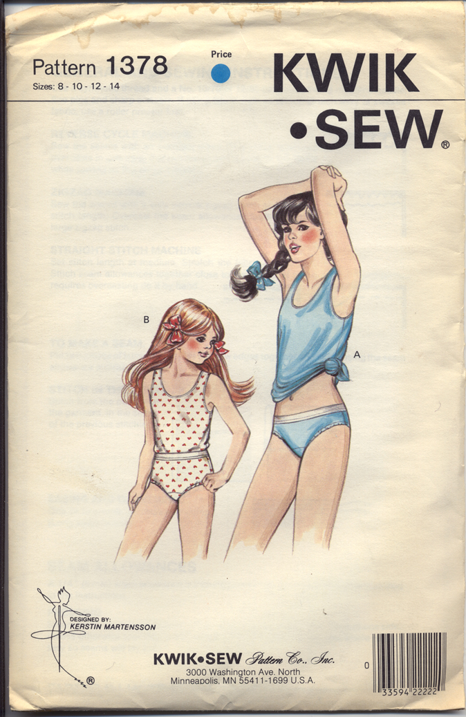 Kwik Sew 1057 1980s Girls THERMAL Underwear Pattern Long Johns Childs Teen  Vintage Sewing Pattern Size 8 10 12 14 Breast 27 28 30 32 UNCUT -   Denmark