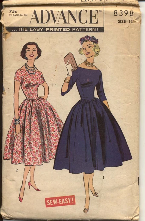 Advance 8398 Junior and Misses' Dress