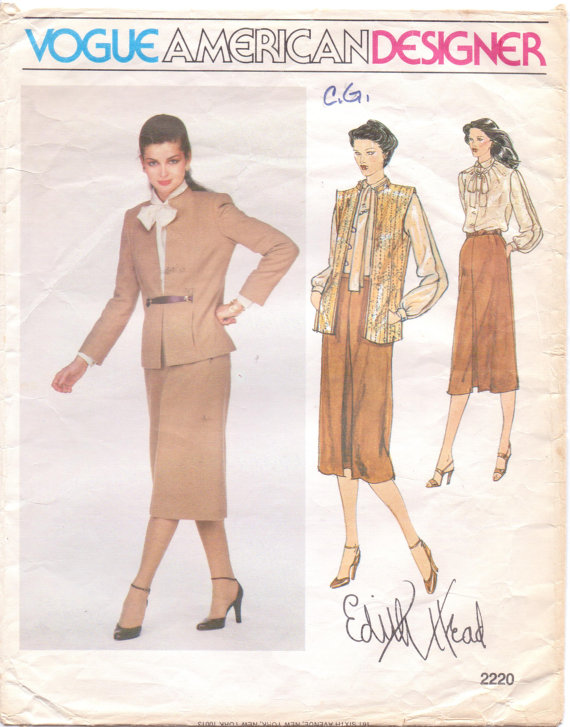 1960s Women's Suit Sewing Pattern Vogue American Designer 