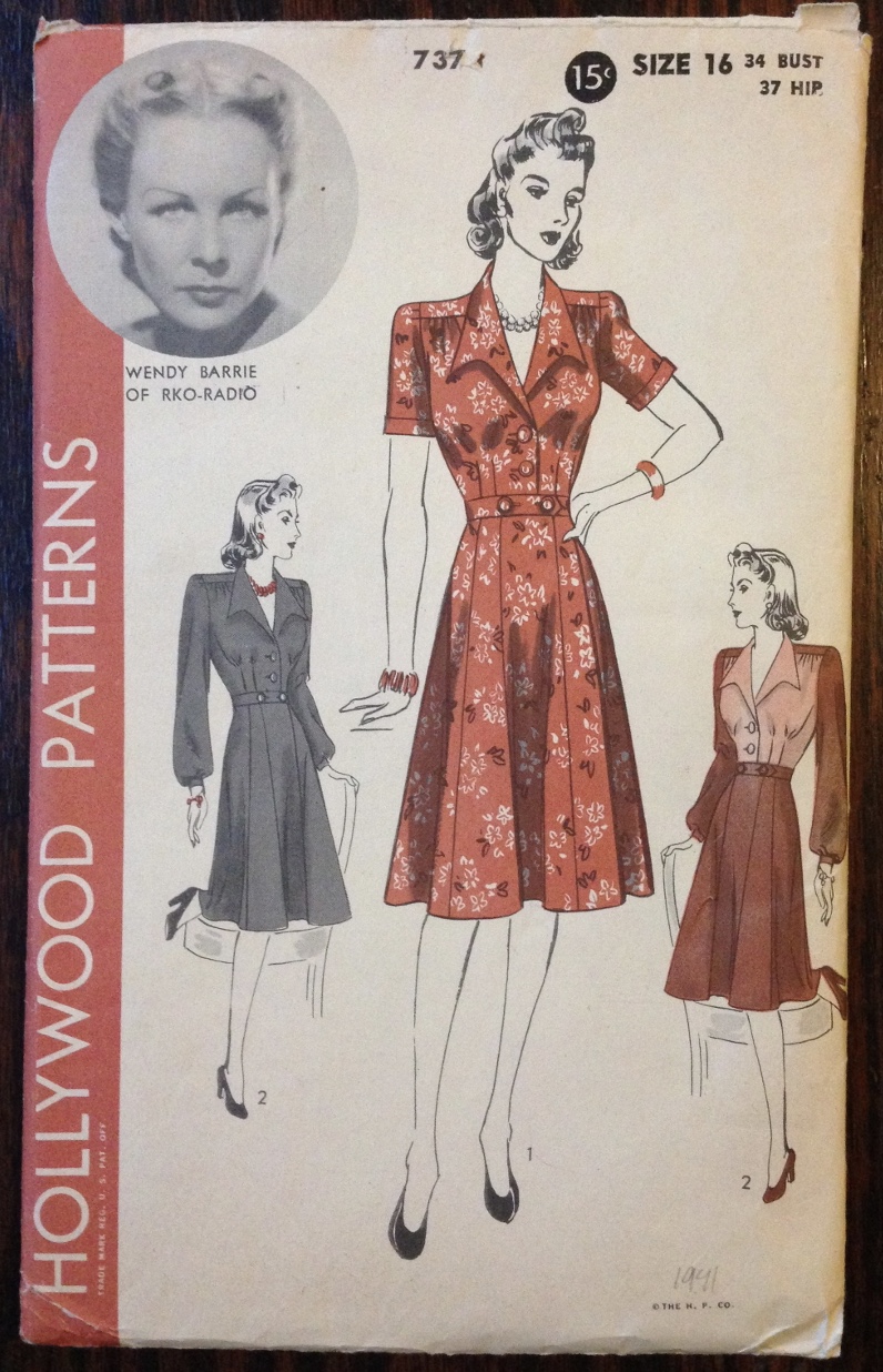 Hollywood 738 A, Vintage Sewing Patterns