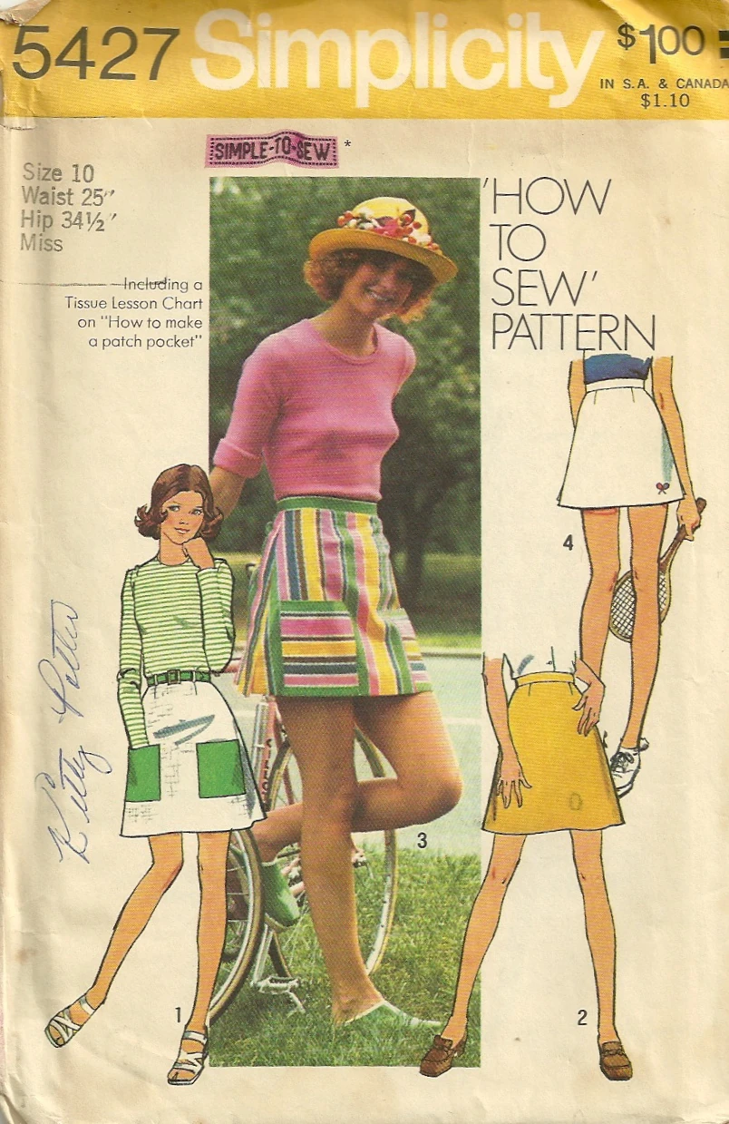Simplicity 5427 Vintage Sewing Patterns Fandom This cute pattern includes side zip bermuda shorts and a fab overskirt/short pattern, alot like a scooter skirt but just better, with buttons down the side seam. simplicity 5427 vintage sewing