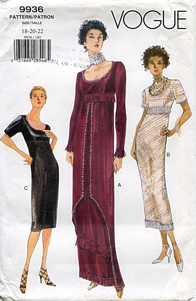 Vogue 9936 A | Vintage Sewing Patterns | Fandom