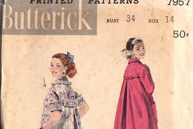 Butterick 7559 | Vintage Sewing Patterns | Fandom