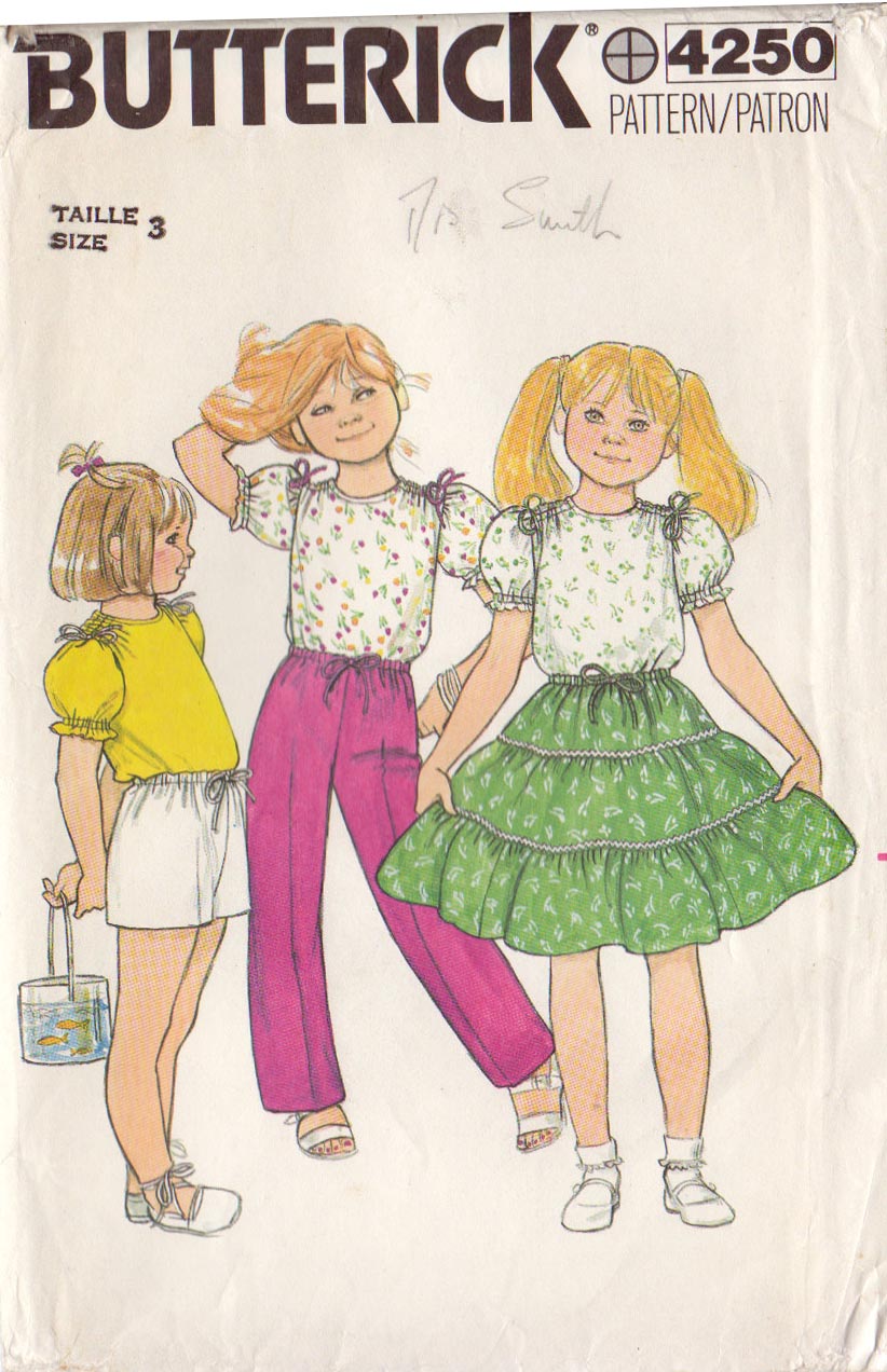 LOVELY VTG 1980s TOP JACKET SKIRT PANTS Butterick Sewing Pattern