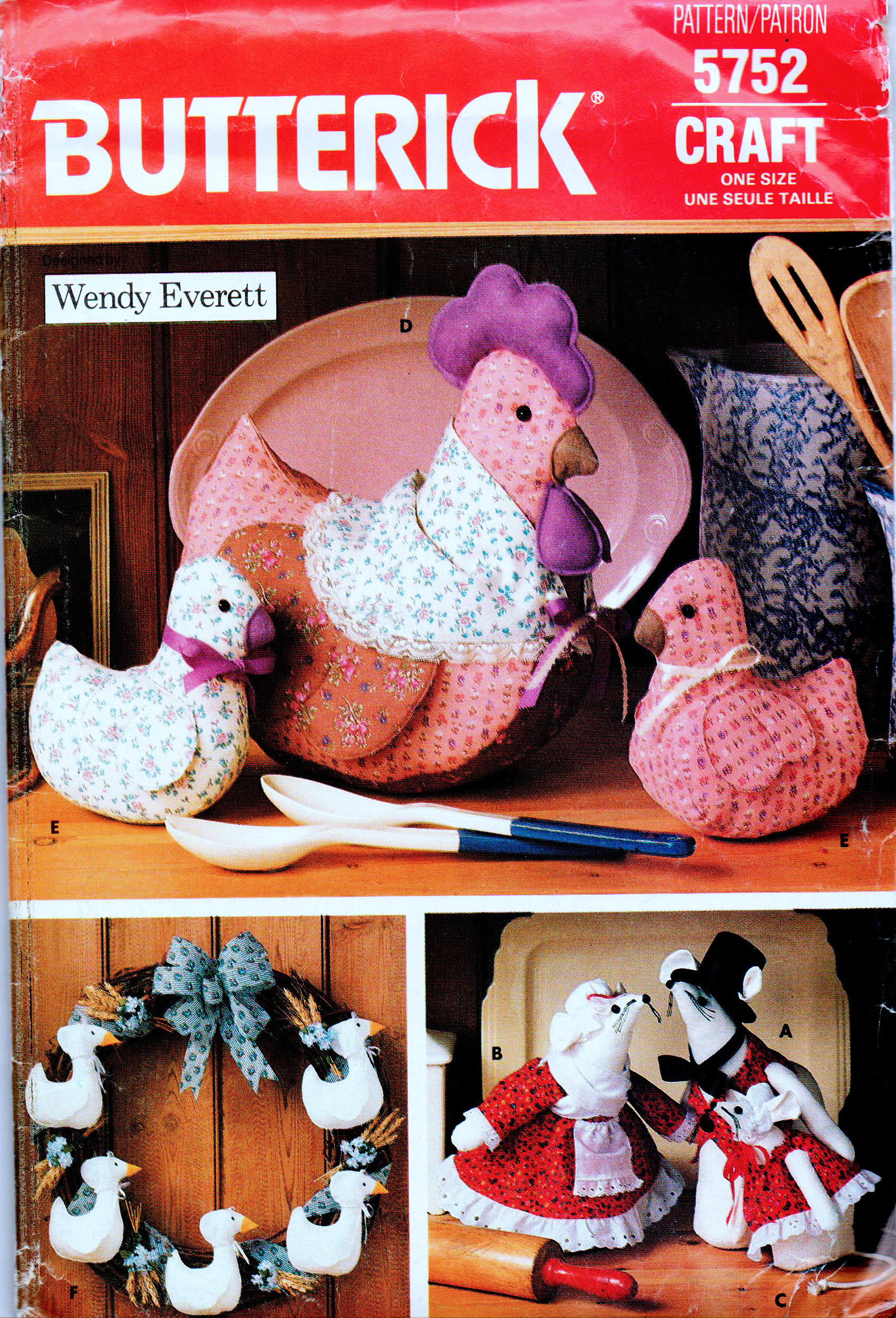 butterick stuffed animal patterns