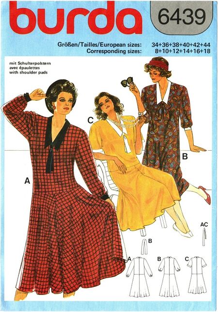 Burda 6439, Vintage Sewing Patterns
