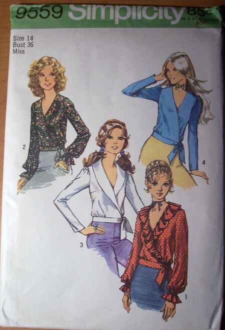 Misses' Set of Front-Wrap Blouses ©1971