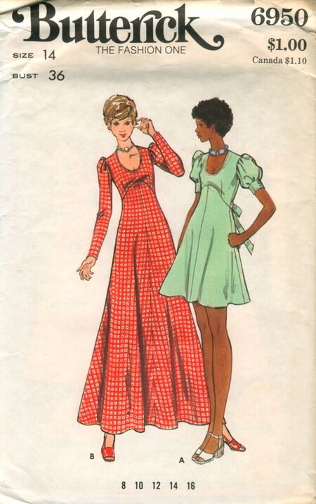 Butterick 6655 Cut Complete Vintage 70s Sewing Pattern Halter Top Dress or  Dress Over Pants Sexy Braless Multiple Sizes Available 