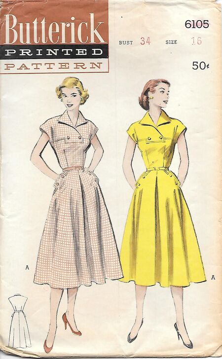 Butterick 6105 A Vintage Sewing Patterns Fandom 