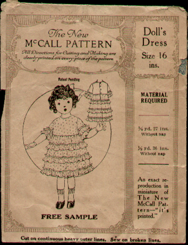 Antique doll dress patterns deals