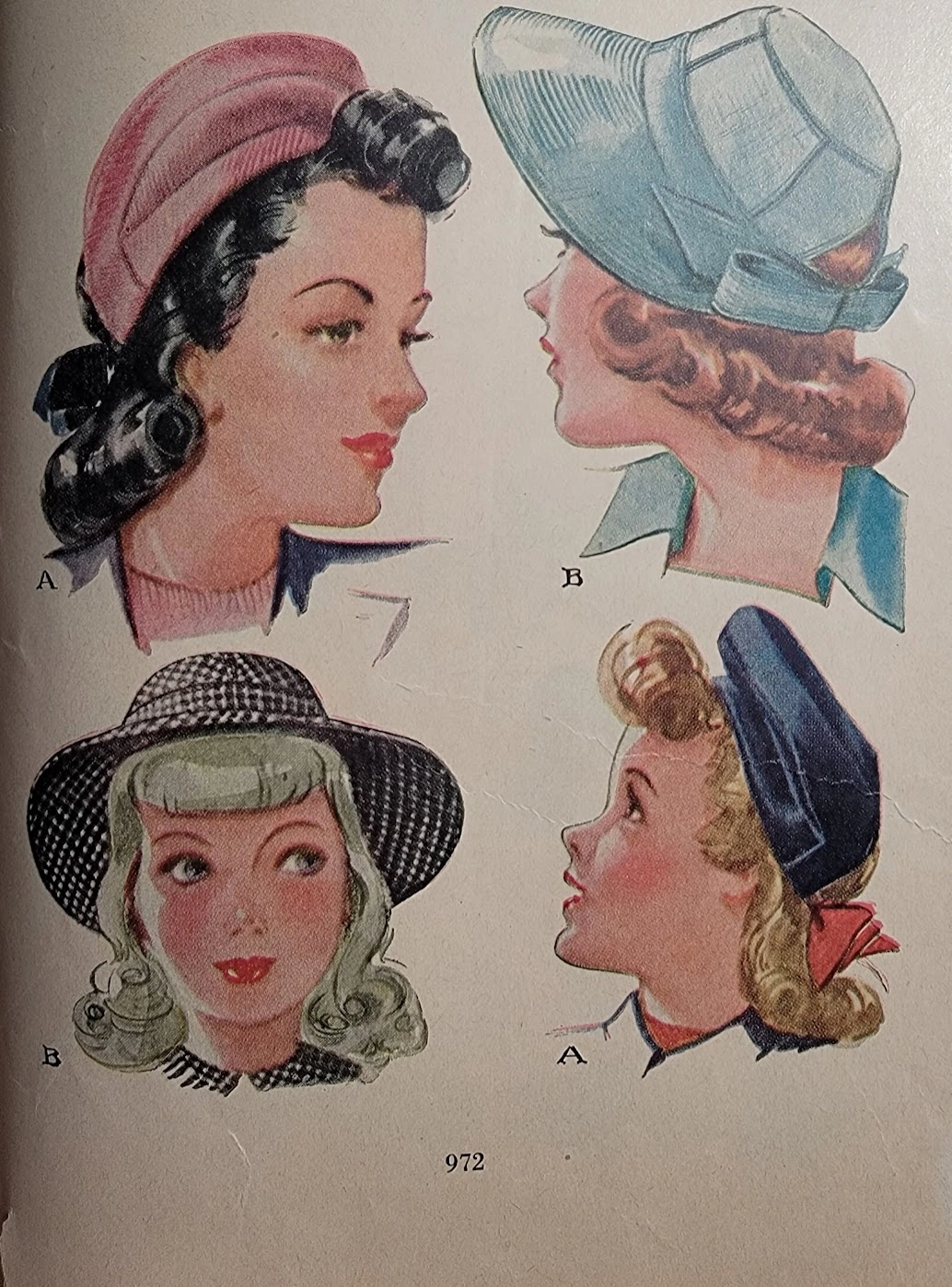1081 PATRON McCALLS VINTAGE ANNEE 1943 3 CREATIONS CHAPEAU ET SON ETOLE