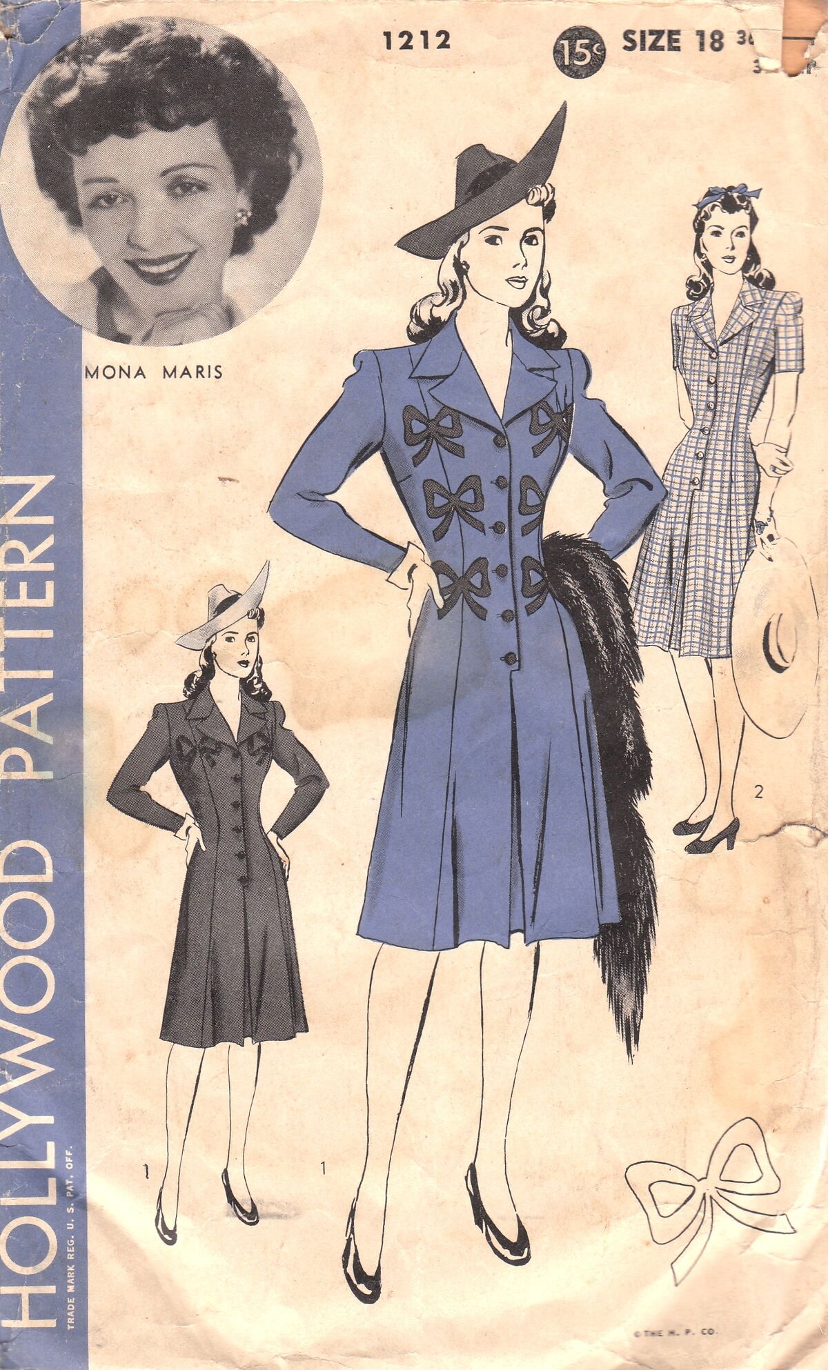 Hollywood 738 A, Vintage Sewing Patterns