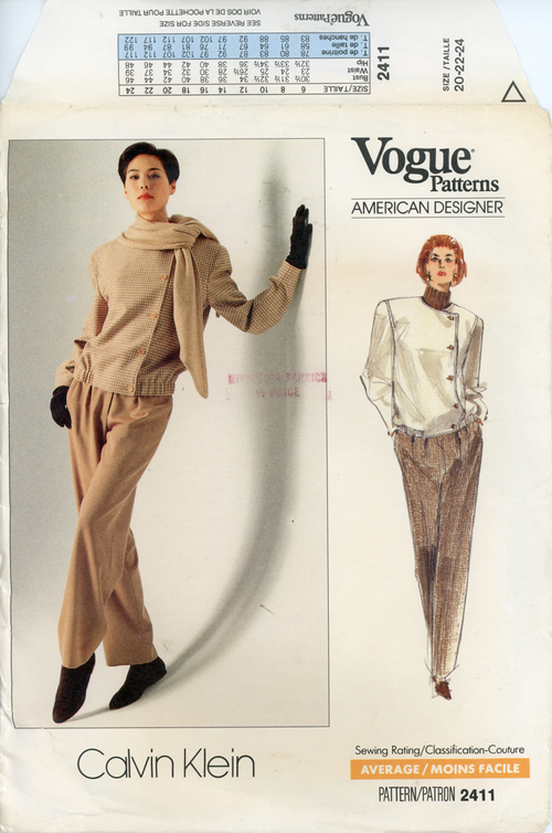 Vogue 2411 A Misses'/Misses' Petite Jacket & Pants