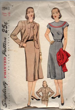 Simplicity 1943 A Vintage Sewing Patterns Fandom