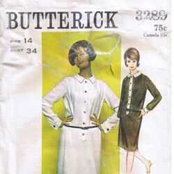 1960s Butterick 4420 Young Designer Mary Quant Vintage Sewing Pattern Mod  Dress