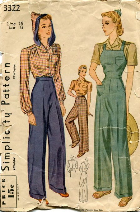 Vintage 1950s Simplicity Pattern #5033 Waist 32 Hip 42 Pleated… – Second  Wind Vintage