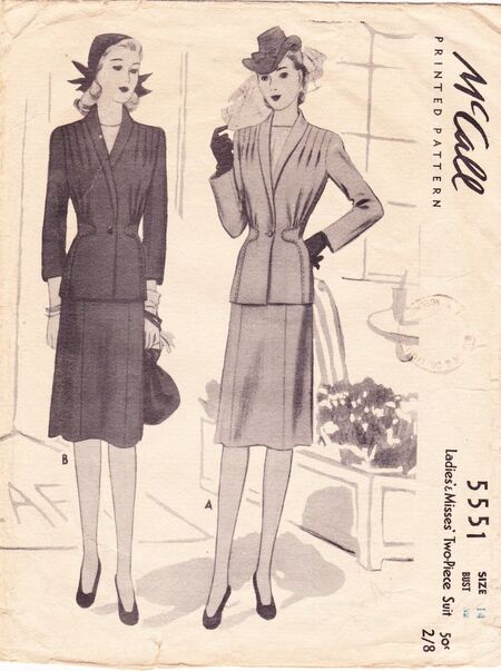 McCall 5551 1941 Two Piece Suit