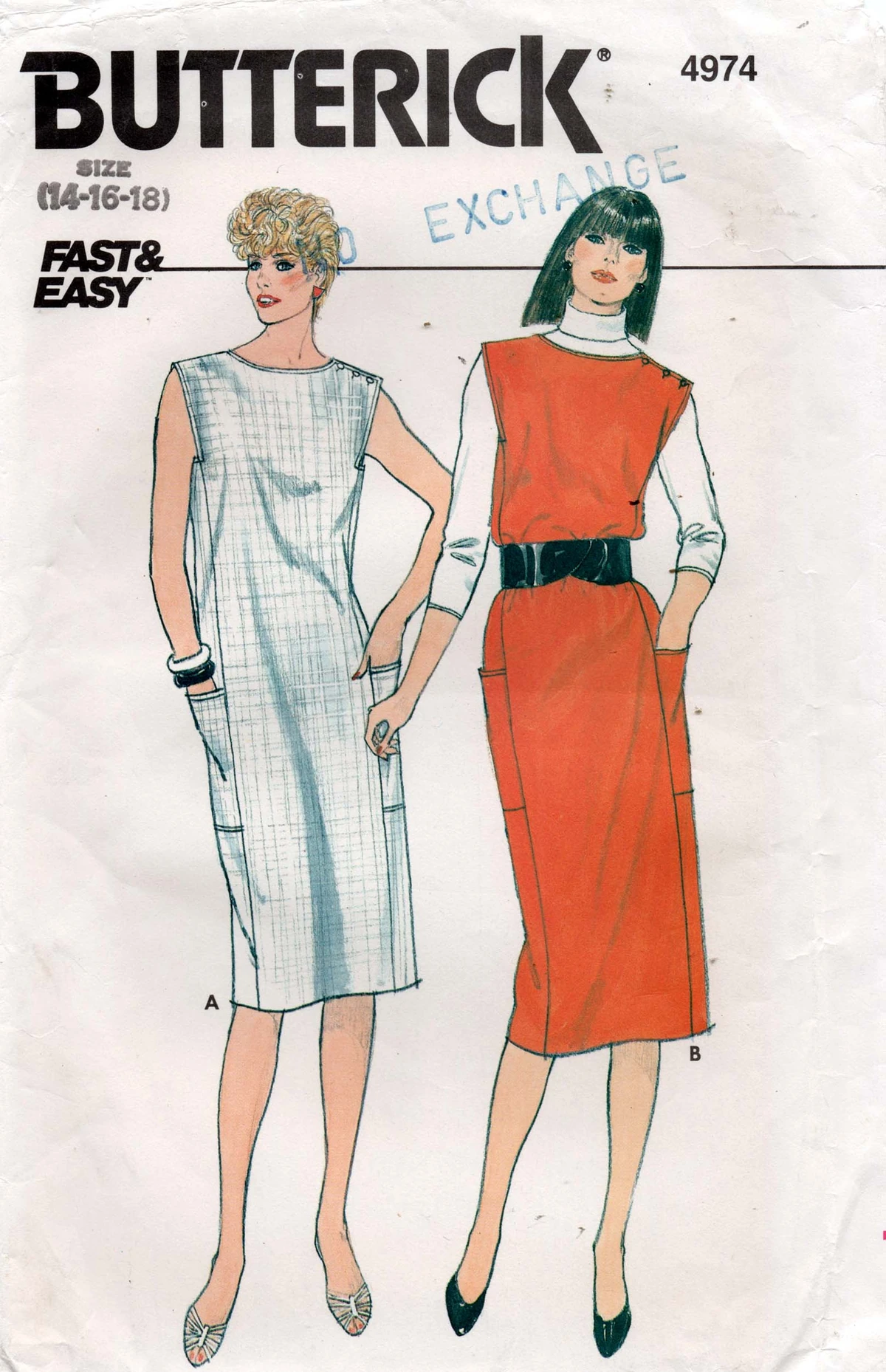 Butterick 4974 B Vintage Sewing Patterns Fandom