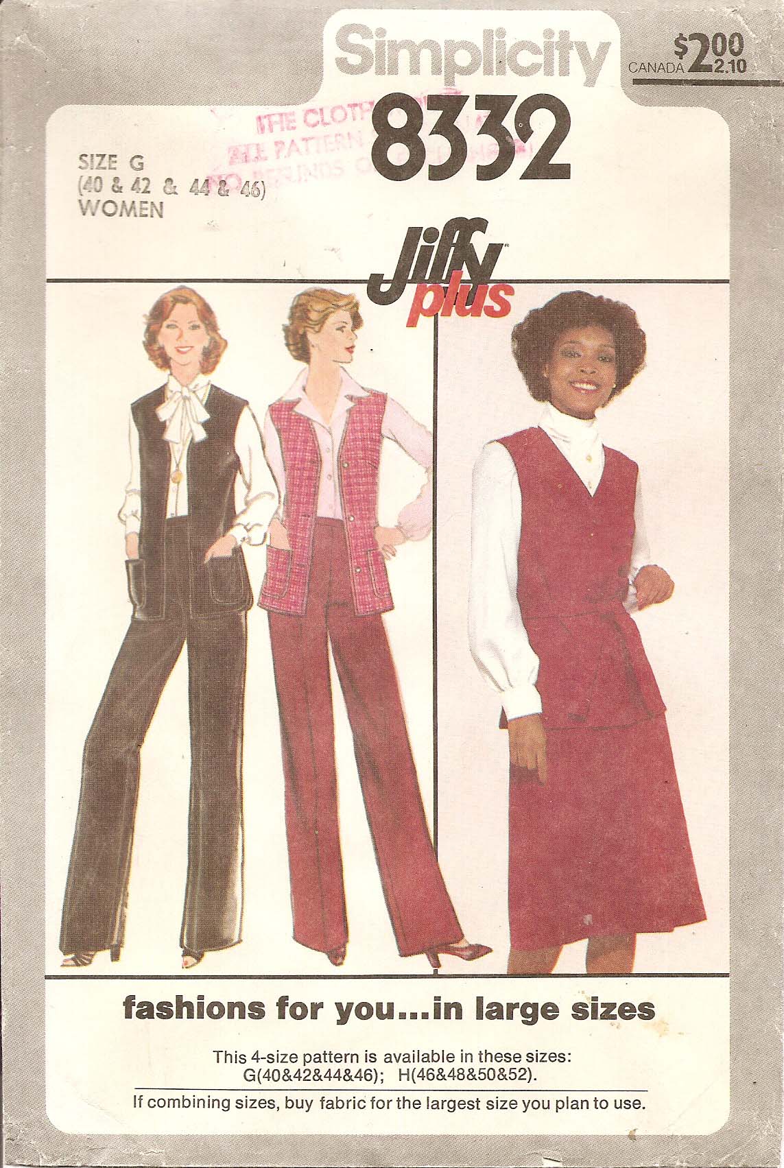Simplicity 8332 Vintage Sewing Patterns Fandom