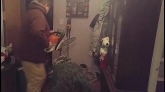 DISGUSTED_DAD_CHAINSAWS_CHRISTMAS_TREE!!!