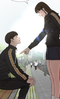 Hobin and Bomi wearing matching jackets[2]