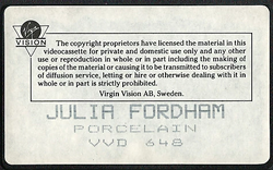 Julia Fordham – Porcelain Live In Concert | Virgin Video Wiki | Fandom