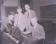 Tuttle with Randall Thompson and Glee Club men, 1943